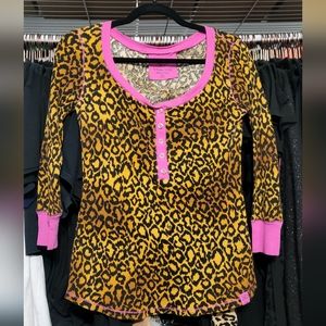 Victoria's Secret Cheetah Thermal Sleepwear XS